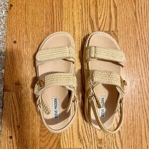 Steve Madden Bigmona Natural Raffia, Size 7.5
